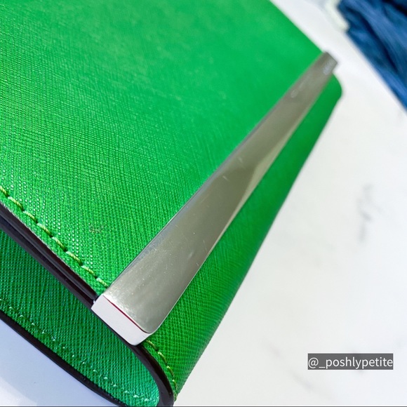 NWT Michael Kors green wallet clutch shoulder bag - Picture 3 of 13